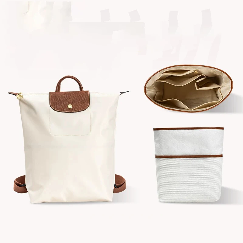 Organizer Insert for Longchamp Le Pliage M Backpack, Lightweight Longchamp Medium Backpack Divider Shaper with Cup Holder