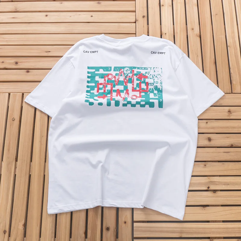 Hip Hop Streetwear White CAVEMPT T-Shirt Men Women Oversized Couple Tee Tops Casual Fashion CAV EMPT C.E T Shirt Inside Tags