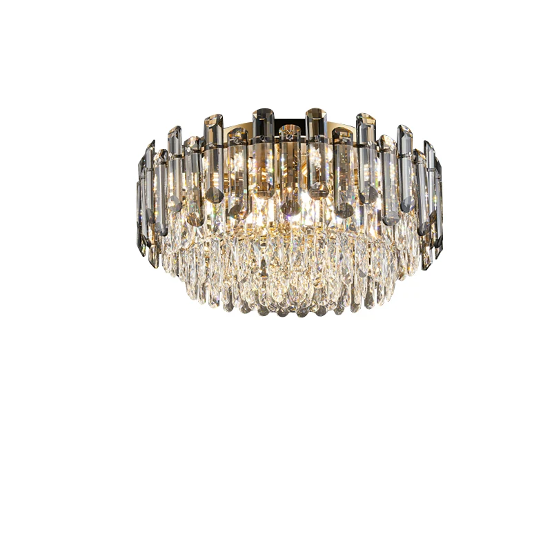 2026 Led Luxury Stainless Steel Crystal Ceiling Chandelier Dimmable Decoration Modern Bedroom Elegant Home-appliance Lighting