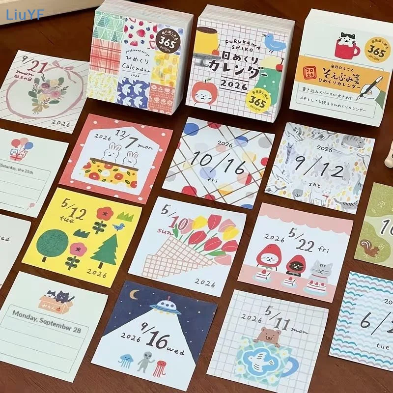 

2026 Japanese-Style Tear-Off Desk Calendar - A Daily Illustrated Notebook With A Cute Illustration Style