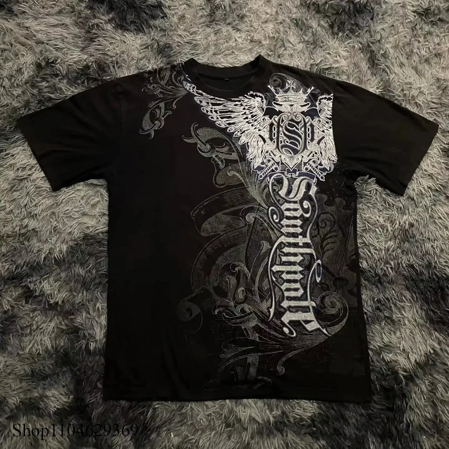 MMA Classic Y2K Millennium Style Gothic Hip-Hop Herren-T-Shirt für lässige Streetwear, Outdoor-Sport und Reisen. – Detail 8