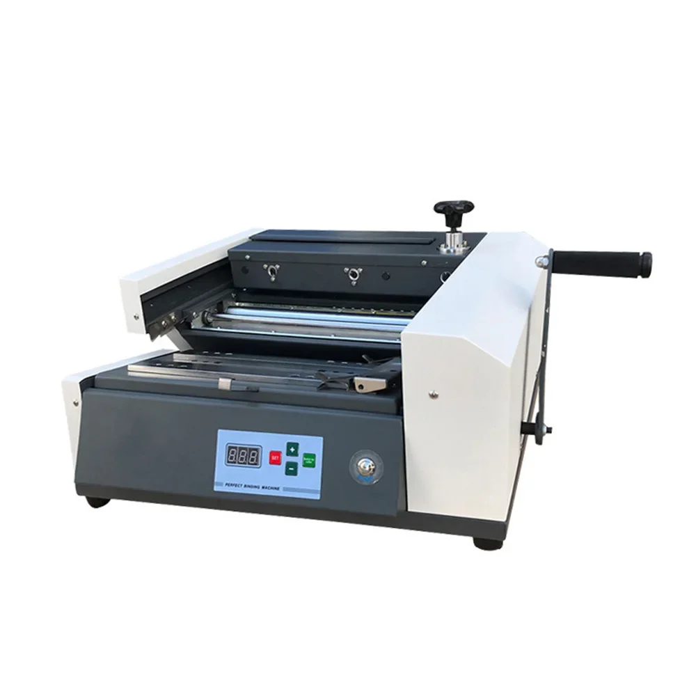 PB-380 for A 4 hot melt glue binding machine for photo album book paper binder with colloidal particles adhesive gluing