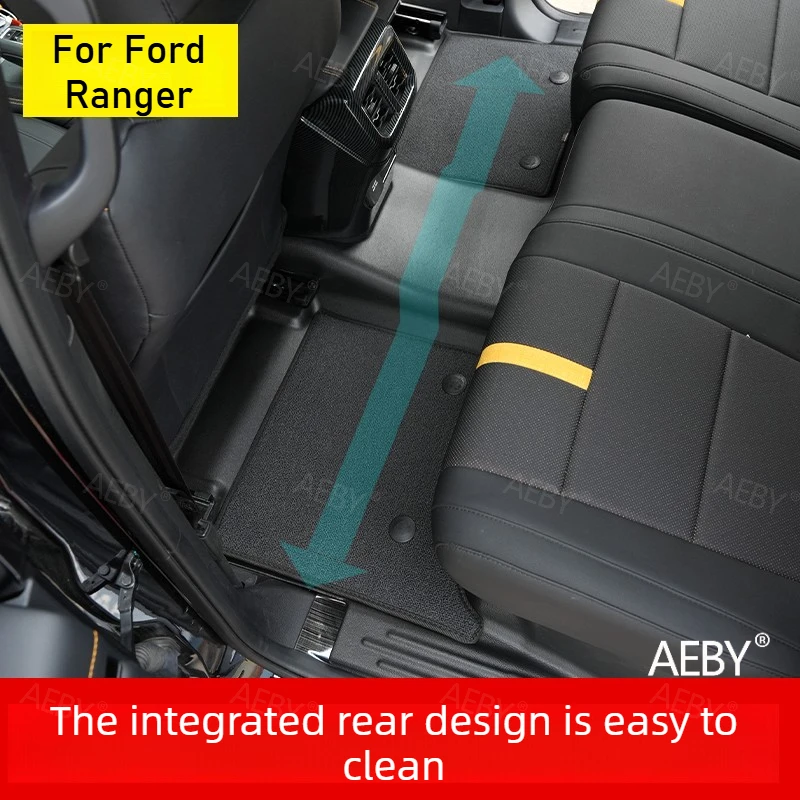 

For Ford Ranger 2022-2026 TPE car mats,Odorless, all-weather, non-slip,Waterproof heavy duty,car cargo liner,Trunk interior