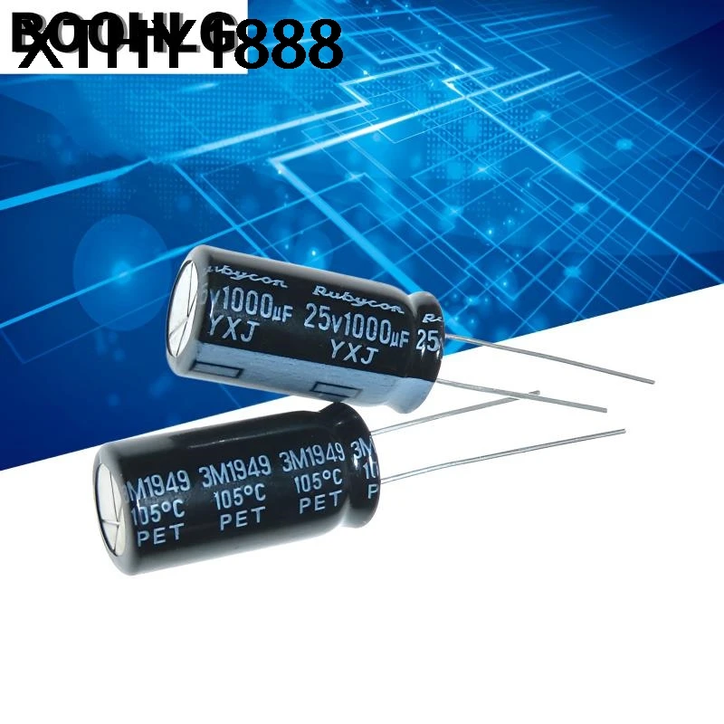10PCS imported electrolytic capacitor 25v 1000uf 10X20 MHE high frequency series short pin