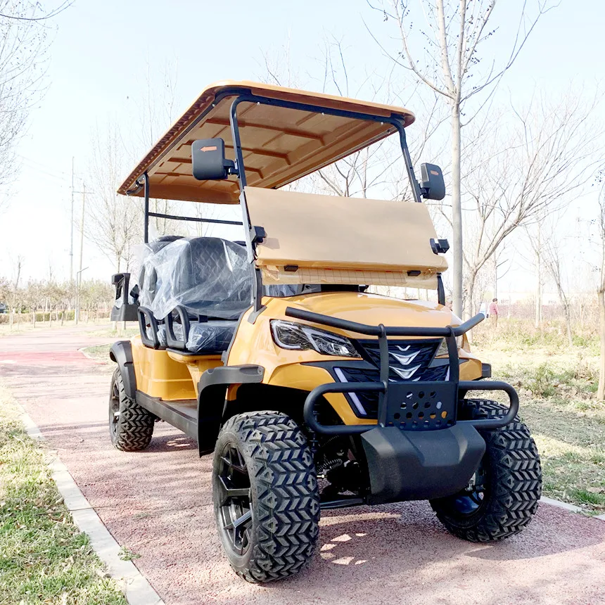 4 Wheelers adult cheap Golf Cart 48v60v72v Off-road Electric Golf Cart Club Car With Reversing Image Ice Bucket Golf Carts