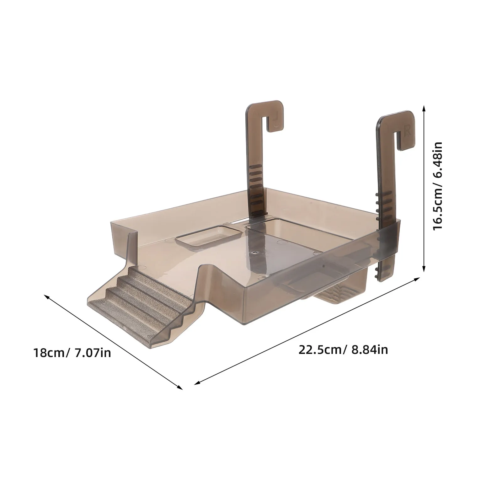 Adjustable Turtle Basking Platform with Wide Climbing Ramp and Hooks Floating Dock for Aquatic Terrarium Aquarium Habitat - Detail 1