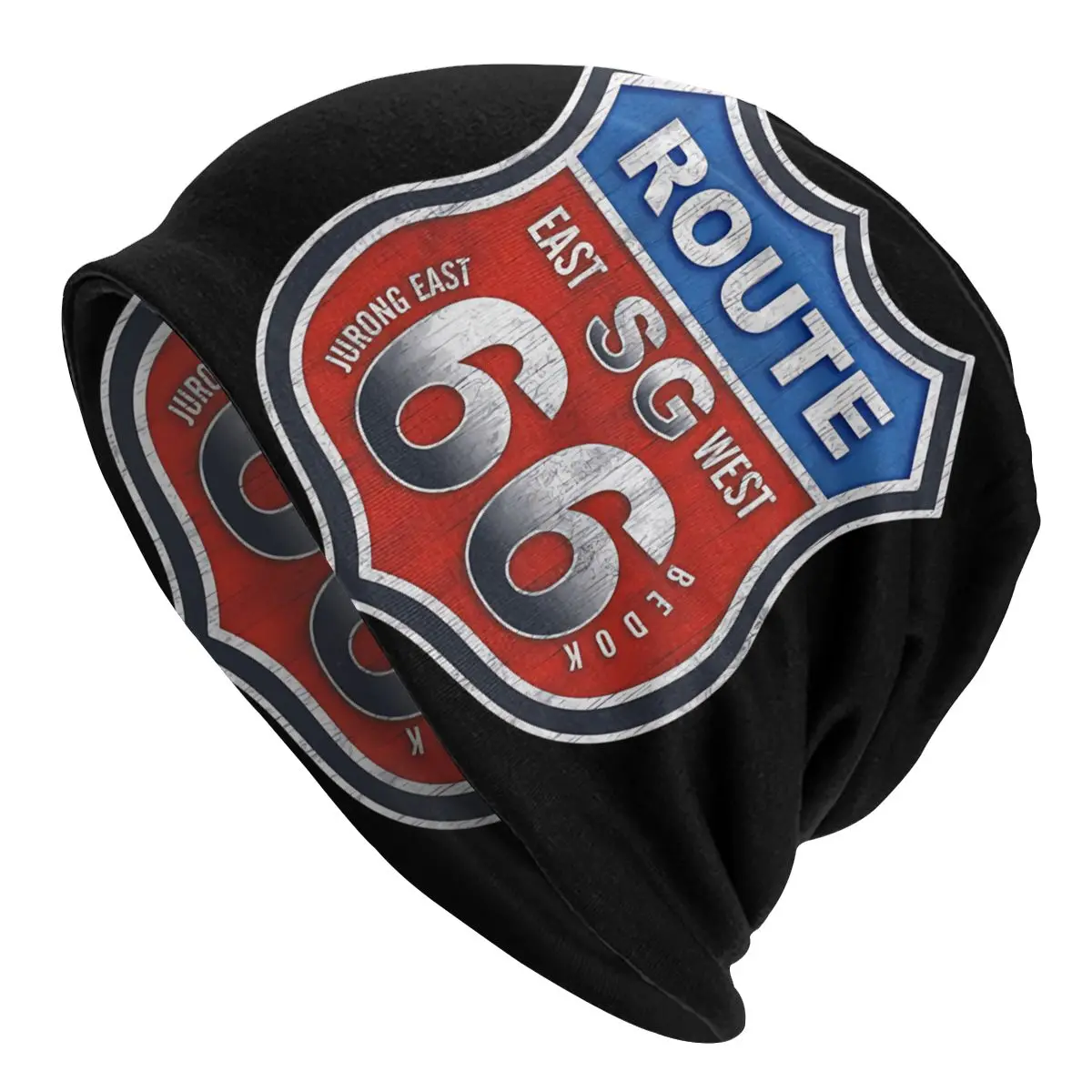 

U S Route 66 Skullies Beanies Fashion Hats East West Thin Bonnet Special Caps Men Women's Earmuffs