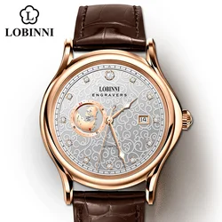 LOBINNI New Fashion Business Men's Mechanical Watches Luxury Sapphire Automatic Watch For Men Miyota 8217 Diamond Clock