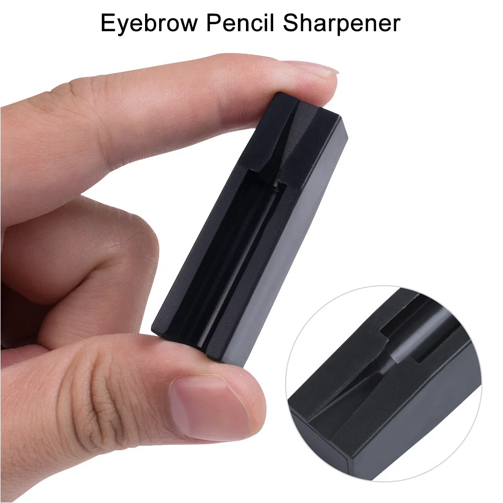 眉毛鉛筆削りダブルホールメイクアップツールリップライナーアイライナー削りポータブルトラベルサイズ