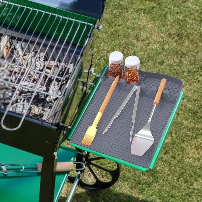 

Коврик для кемпинга, многофункциональный держатель для посуды для гриля, изоляционные защитные коврики для кухни на открытом воздухе, многофункциональный коврик для боковой полки
