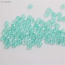 Isywaka Light Lake Blue Colors 3x4mm 125pcs Rondelle Austria faceted Crystal Glass Beads Loose Spacer Round Beads Jewelry Making