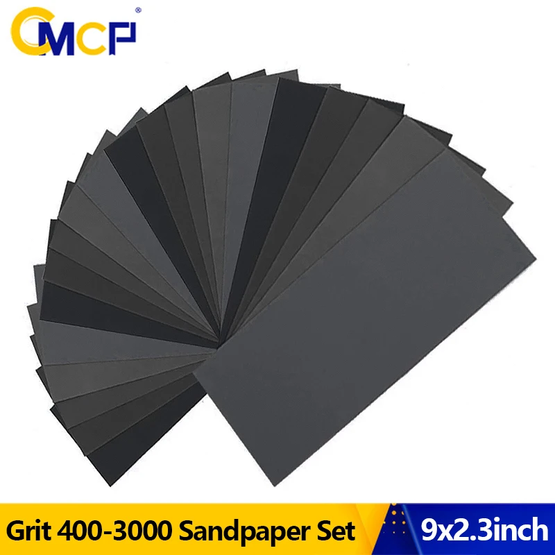 

CMCP 36 шт. набор наждачной бумаги влажная/сухая наждачная бумага для полировки 400-3000 зернистость шлифовальная бумага абразивные инструменты для автомобиля металл пластик