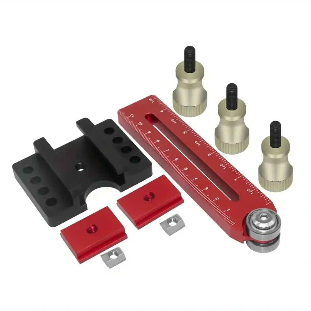With Roller Woodworking Thin Rip Jig Fast Cutting Precise Cutting Auxiliary Tools Aluminum Alloy Limit Position