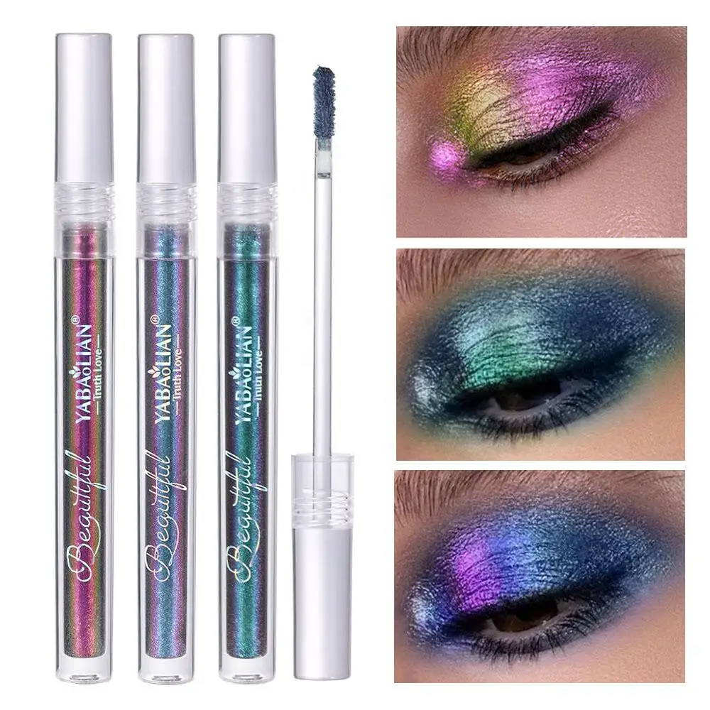 Liquid Eyeshadow Glitter Metallic Shimmer Eye Shadow Stick High Pigment Waterproof Long Lasting Multicolor Shifting Eye Makeup