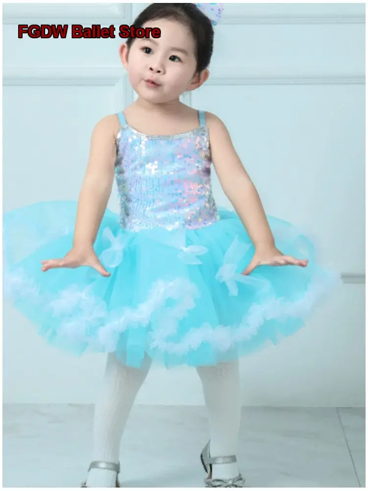Children's Girls Kindergarten Performance Tutu Dress Princess Style Puffy Tutu Performance Costume Kids