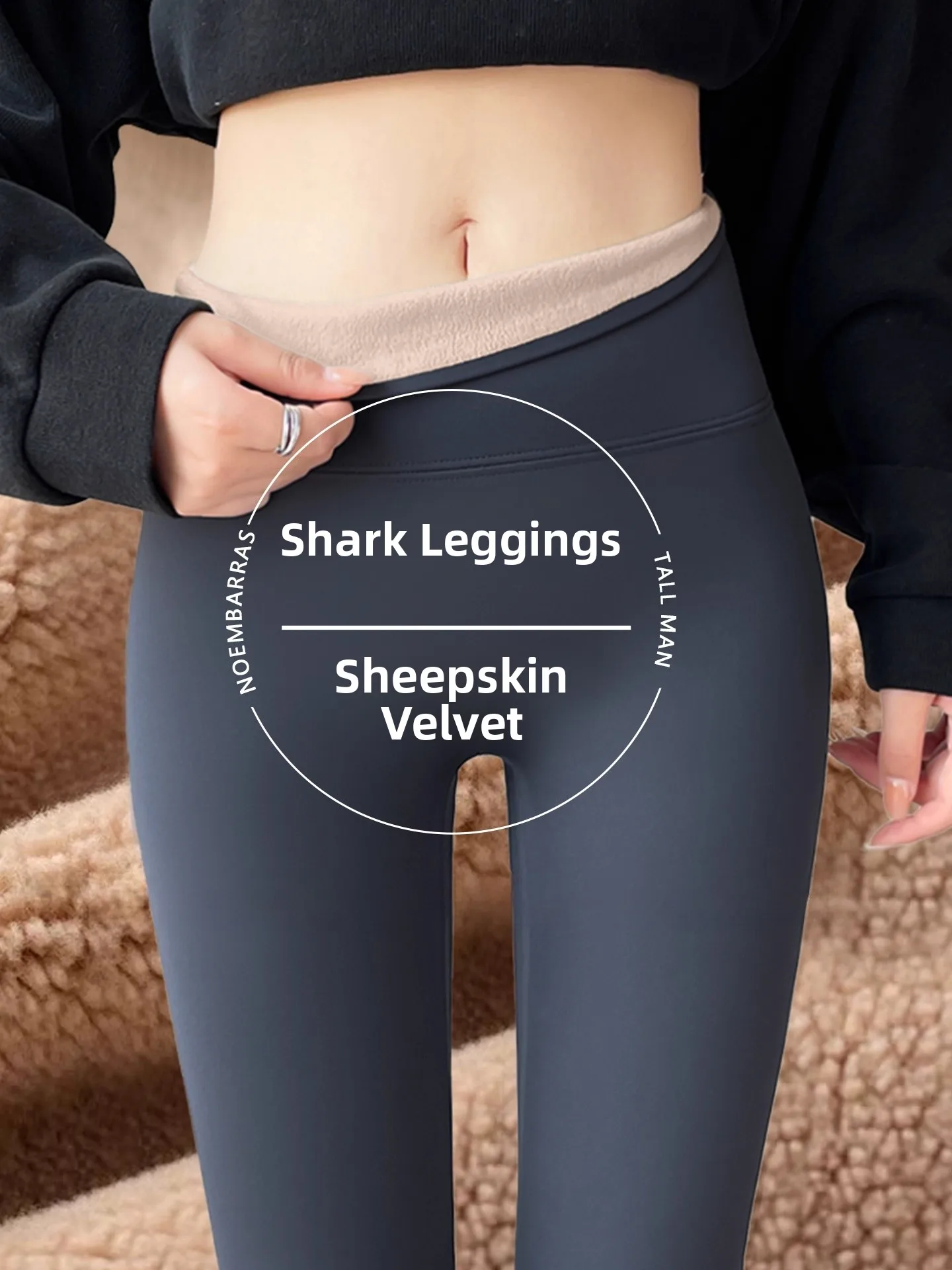 

ay ark Women's High Waist Thiened Fce Yoga Pants Slimming Leggings Autumn Winter New Sle Cotton Pants Casual Scenic