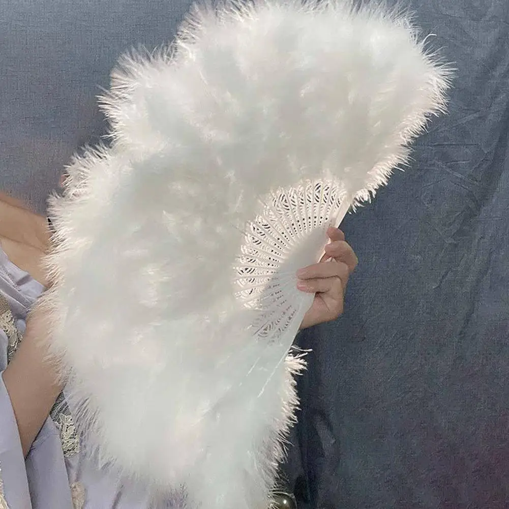 Wholesale Wedding Feather Fan Bride Handheld Non-Folding Fans Cool Fans Wedding Photo Shooting Pose Home Decoration Prop