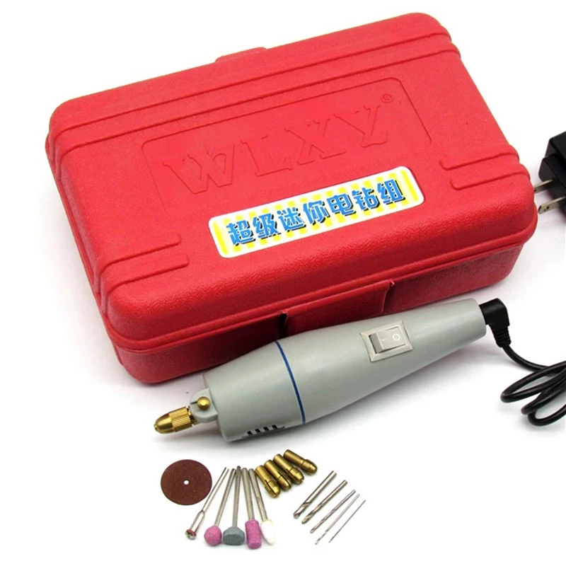 

Mini electric drill set electric cutting and polishing machine drilling tool set DIY figurine model