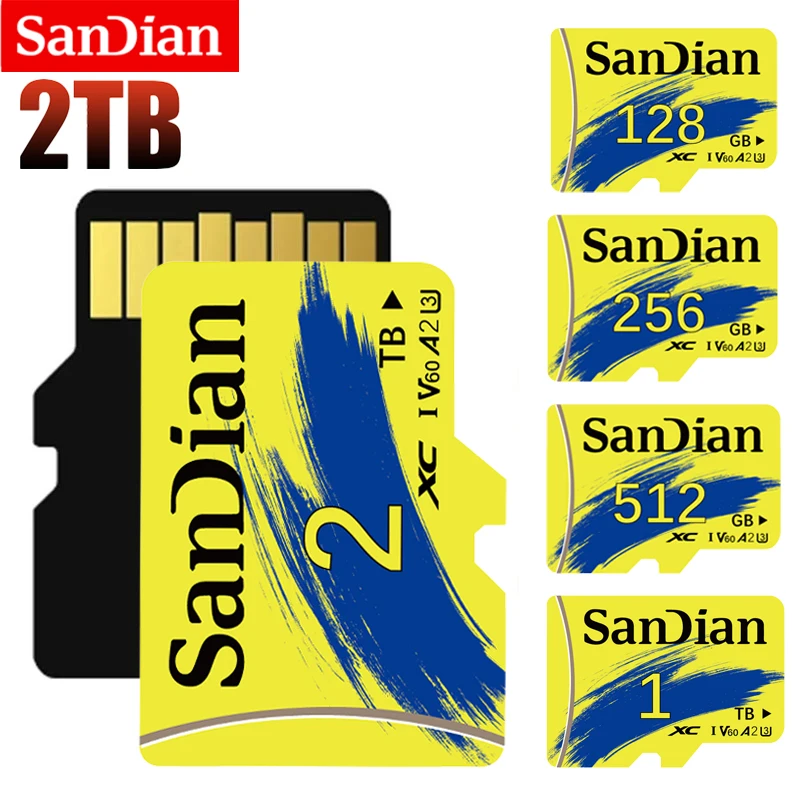 การ์ดไมโคร TF SD ของแท้2TB ความเร็วสูงไมโครการ์ดความจำ1TB SD การ์ดความจำแฟลชการ์ดสำหรับโทรศัพท์จัดส่งฟรี