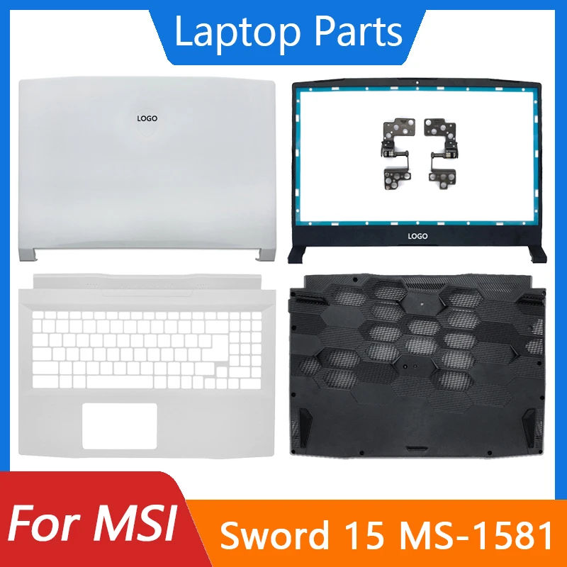 New For MSI Sword 15 MS-1581 1582 1583 1584 LCD Back Cover/Front Bezel/Palmrest/Bottom Base/Hinges Laptop Shell