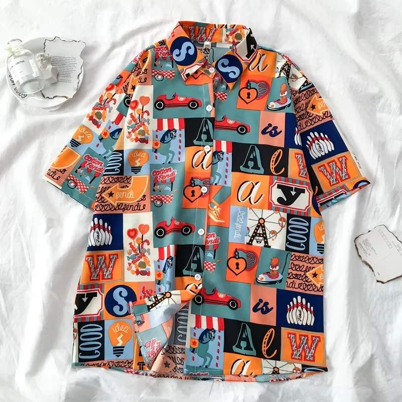 Newest Fashion Men's Clothing 3d Printed Men's Hawaiian Shirt Men's Loose Casual Retro Breathable Oversized Beach Hawaiian Shirt