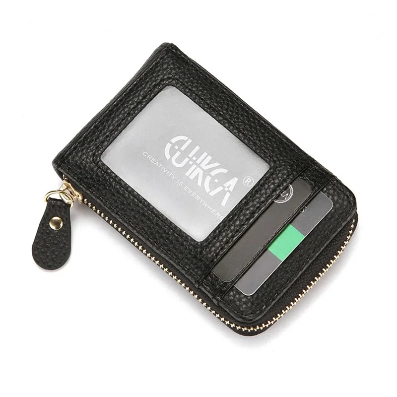 

Men's Wallet Lychee Pattern PU Leather Credit Card Holder Zipper Pocket Coin Purse Wallets Men Money Bag Case Monederos Carteras