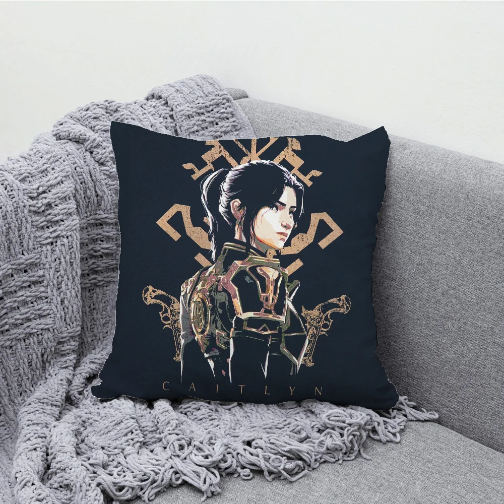 Caitlyn Jinx A-Arcane 2 Pillow Case Soft Cushion Cases for Farmhouse Sofa Decor Home Decorations and Protector Pillow Case