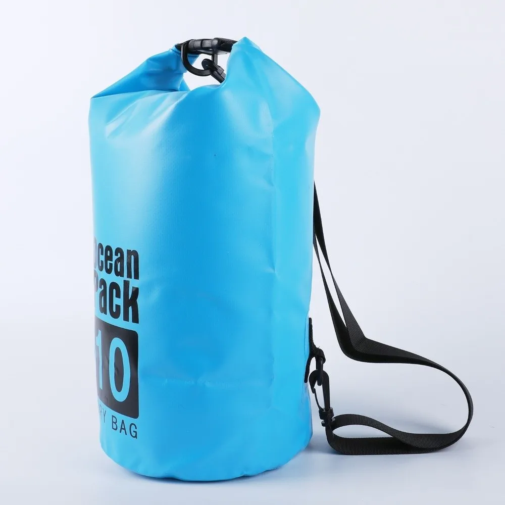 10L Waterproof Dry Bag Waterproof with Shoulder Straps Swimming Bucket Bag Large-Capacity Foldable Beach Backpack Diving