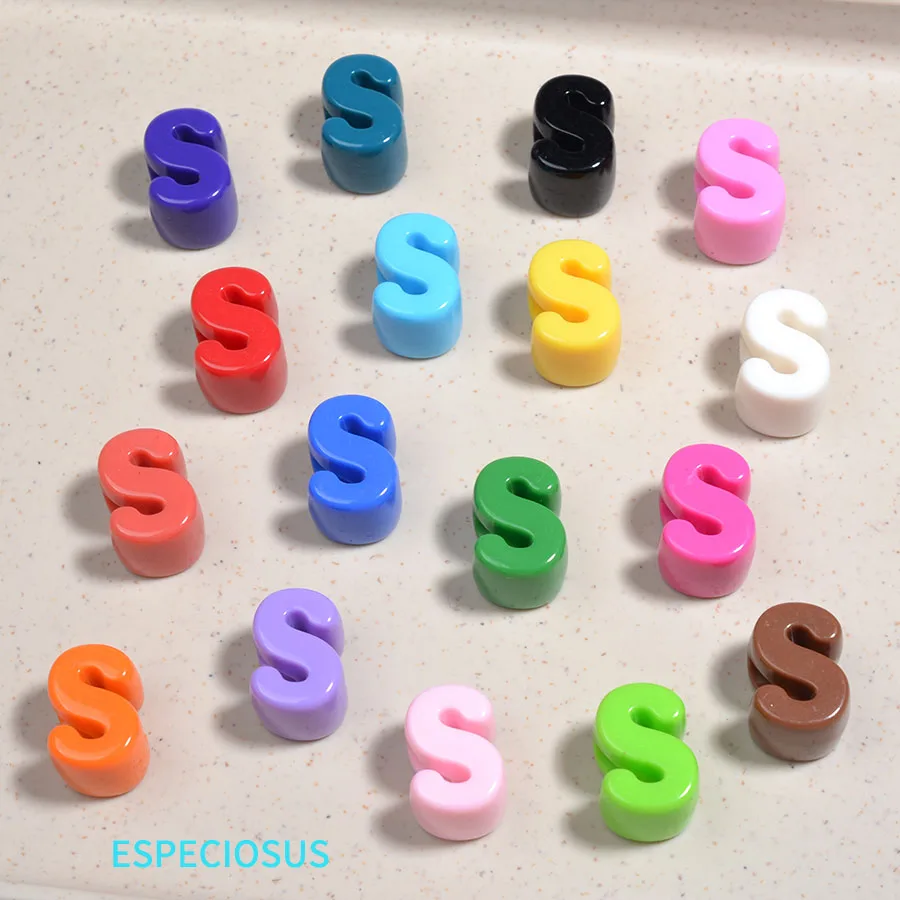 Multi Color Big Hole Acrylic Letter Beads Children Handcraft Ornament Alphabet Spacer Necklace Accssories DIY Jewelry Department image 3