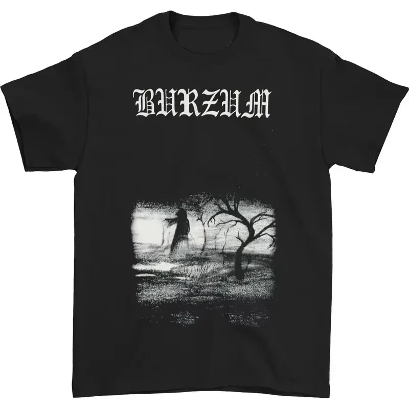 

Норвежская черная металлическая группа BURZUM Rock Dark Punk, женская и мужская черная футболка с короткими рукавами и цифровым прямым распылением