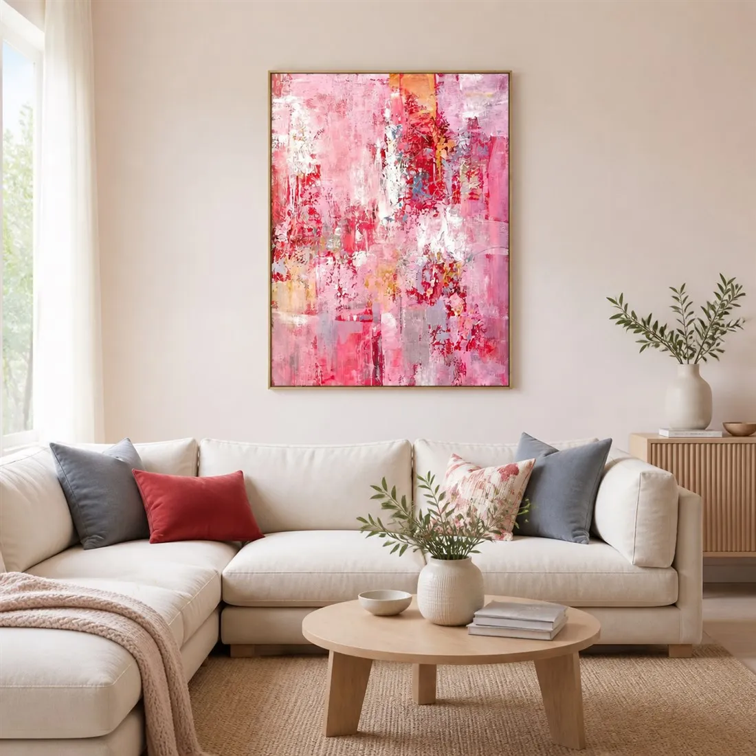 Large Oversized Textured Wall Art,Canvas Wall Print,Modern Art Illustration,High‑Grade Home Decoration Artwork for Bedroom