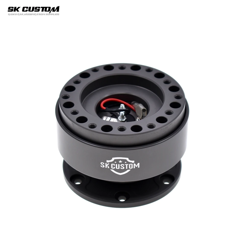 SK CUSTOM Forged Aluminum Alloy Universal Car Tuning Steering Wheel Quick Release Hub Adapter Snap Off Boss Kit Auto Accessories