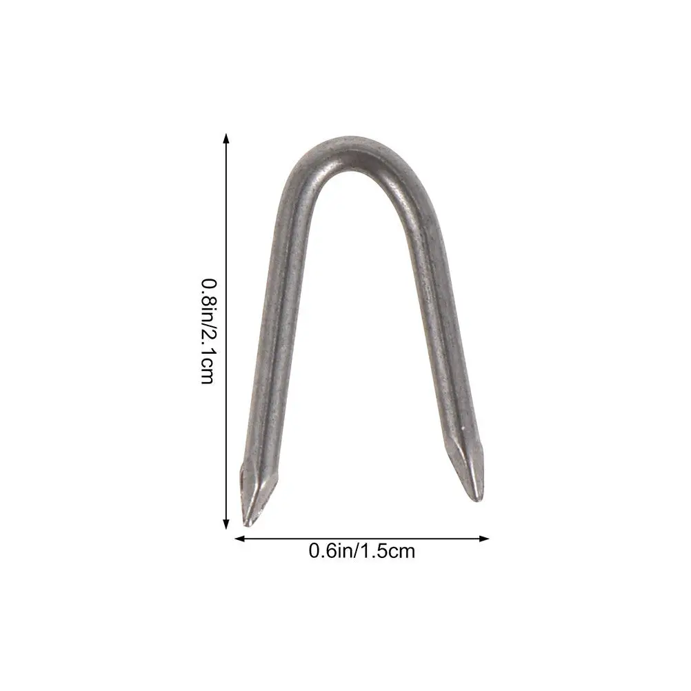 140Pcs Multi Purpose U Shaped Metal Nails Garden Fence Staples for Outdoor Fencing Yard Fences Playground Nets Ground Anchors