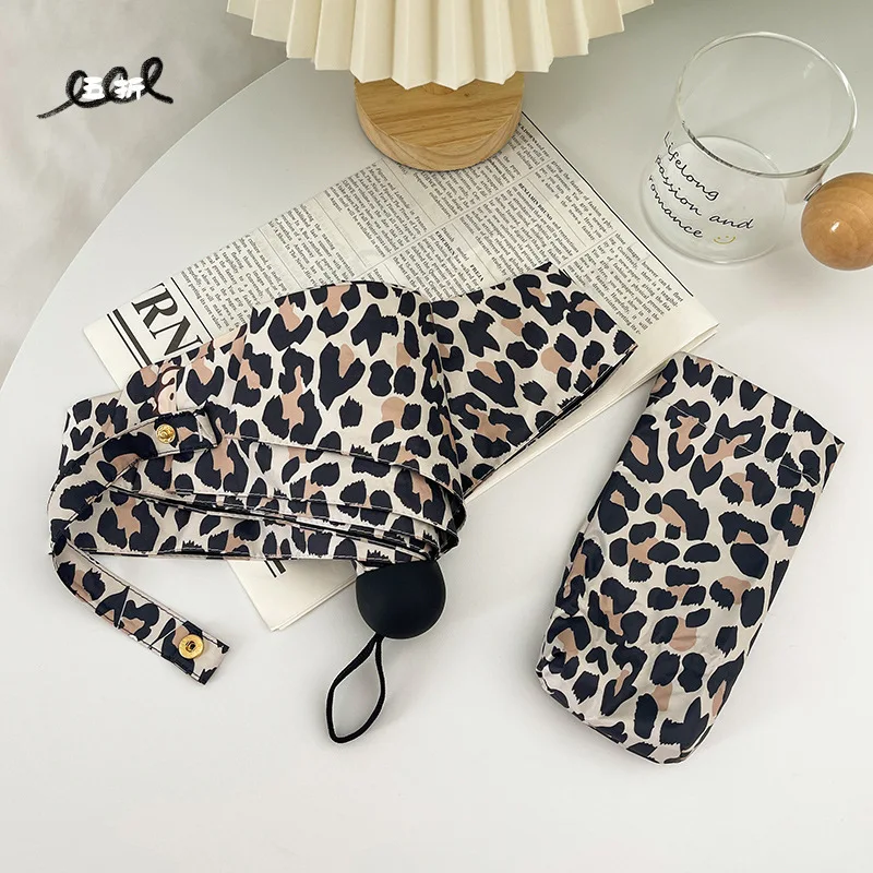 Leopard Umbrella Cartoon Fashion  Smart Umbrella Full Automatic Brand Plegable UV Protection Sun parasol portatil