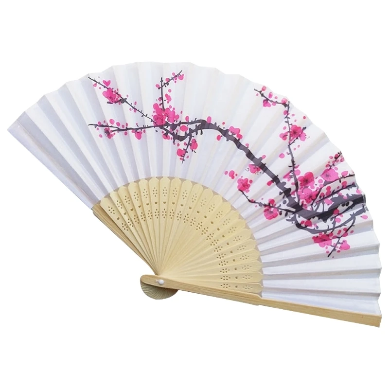Quạt cầm tay gấp gọn dành cho nữ Trung Quốc Nhật Bản Hoa Tre Quạt cầm tay cho Lễ hội âm nhạc Khiêu vũ Quà tặng Biểu diễn Trang