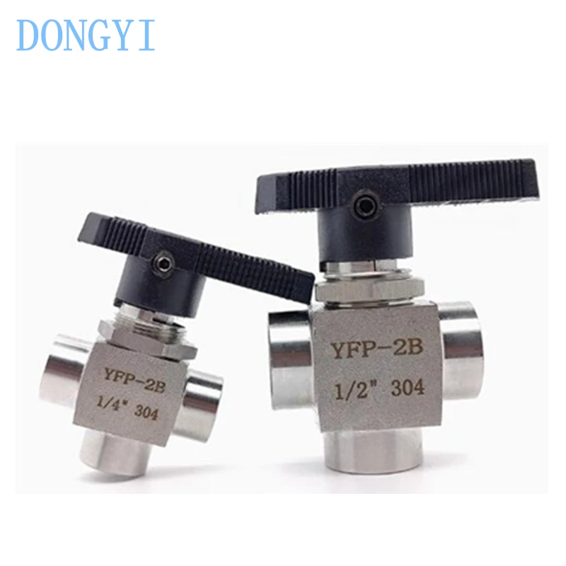 أنثى الموضوع صمام كروي ثلاثي الاتجاه YFP-2B G1/8 G1/4 G3/8 G1/2 G3/4 NPT1/8 NPT1/4 NPT1/2