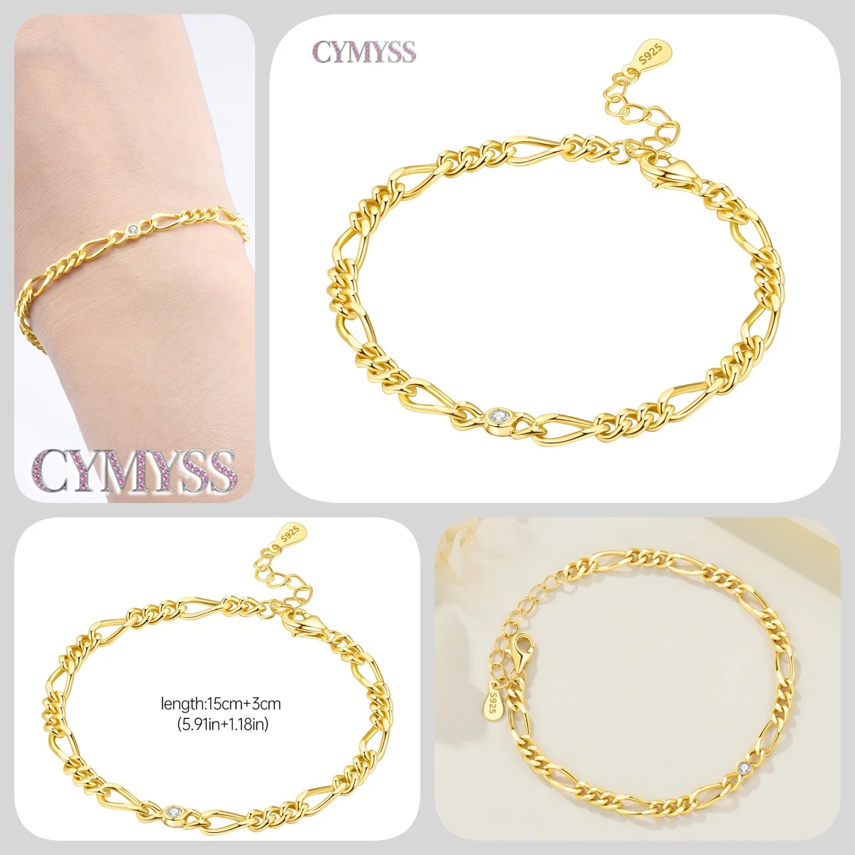 Zierliches Tennisarmband aus 925er Sterlingsilber mit Schmetterlingsanhänger und eingelegtem Zirkonia, edler Schmuck für Frauen, Hochzeits- und Geburtstagsgeschenk – Detail 27