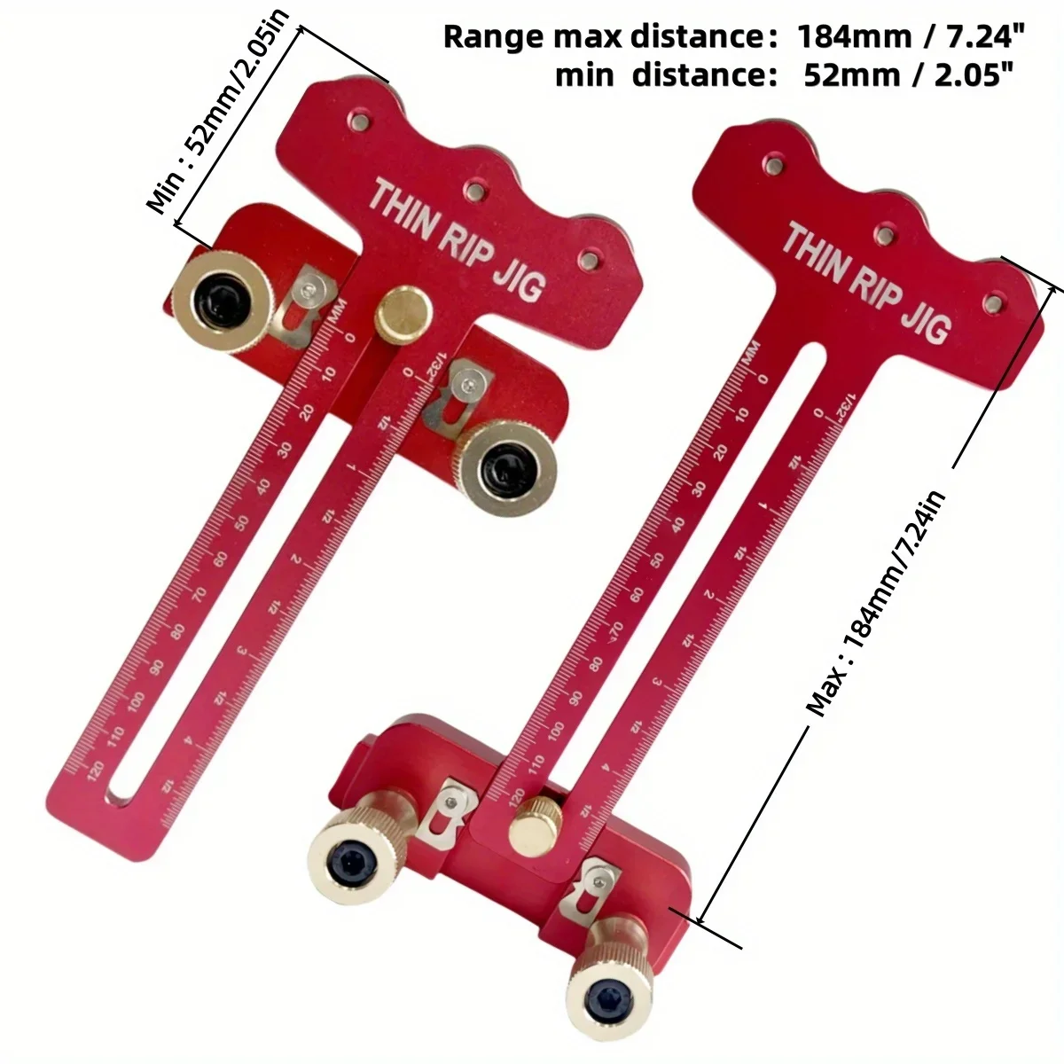 Thin Rip Table Saw Jig,3 Pulleys Thin Rip Jig for Making Repetitive Narrow Strip Cuts, Table Saw Guide Fits for 19# 30# T Slot