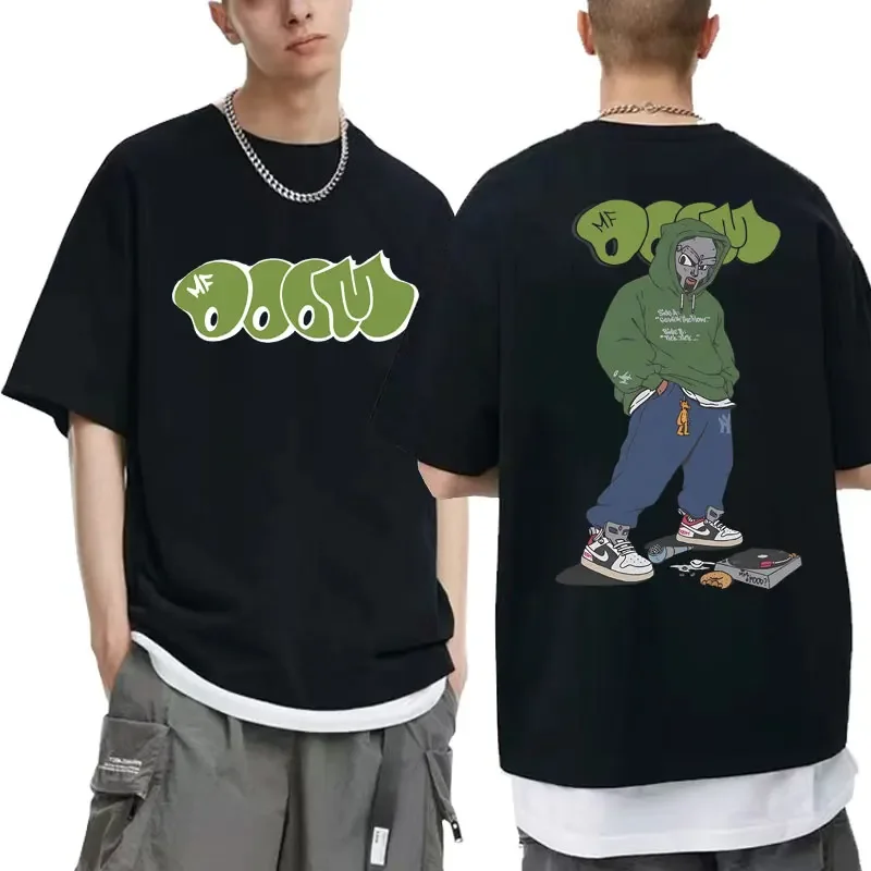 Rapper Mf Doom Graphic Print Tshirt Men Women Hip Hop Loose Oversized T-shirt Casual Short Sleeve Male Fashion Trend Streetwear