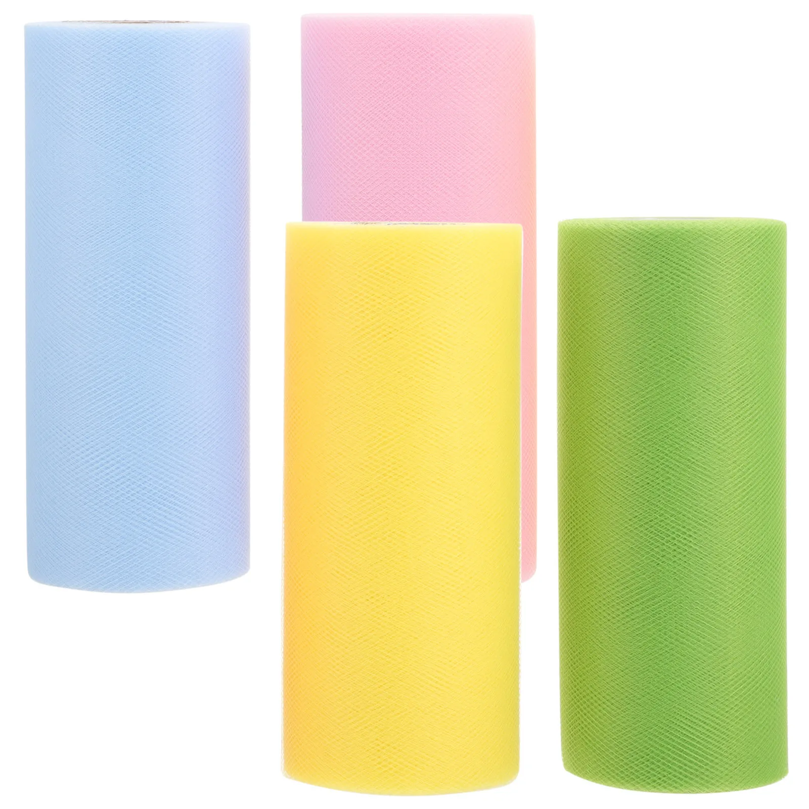 

4 Rolls Mesh Ribbon Tulle Multi-Function Decorative Gift Wrapping Wedding Party DIY Fabric Ribbon DIY Tulle Netting Fabric