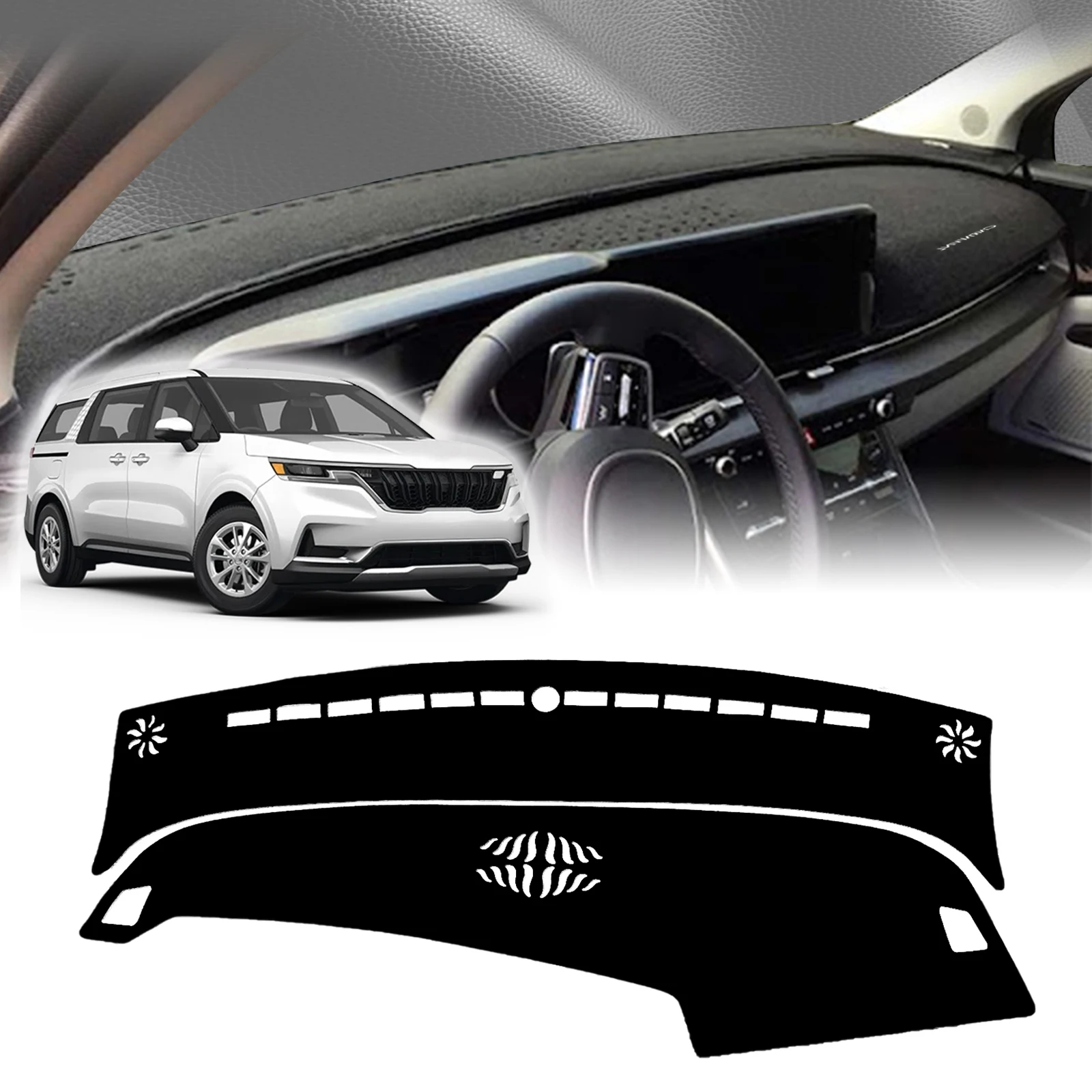 

for Carnival KA4 2024 2023 2022 2021 2020 Car Dashboard Anti‑UV Sunshade Cover Non‑Slip Protective Mat Dash Pad Auto Accessories