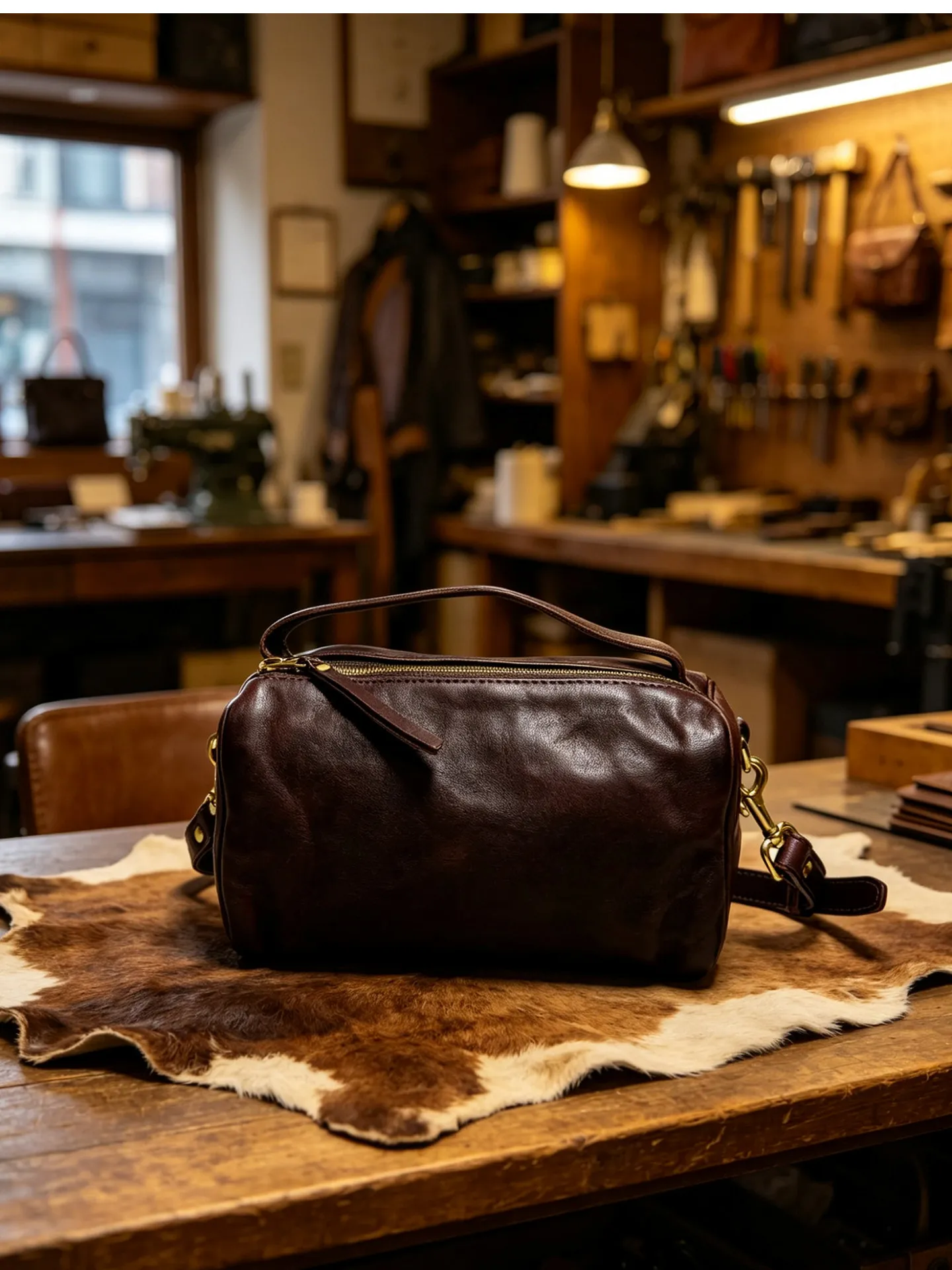 PNDME lässige, handgefertigte Damenhandtasche aus pflanzlich gegerbtem Leder, niedliche Handtasche für Wochenendpartys, luxuriöse kleine Umhängetasche aus echtem Leder für Damen – Detail 16