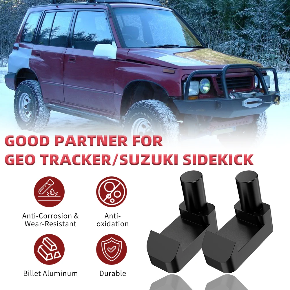 Billet Aluminum Soft Top Roof Latch Clips With Springs For Geo Tracker For Suzuki Sidekick