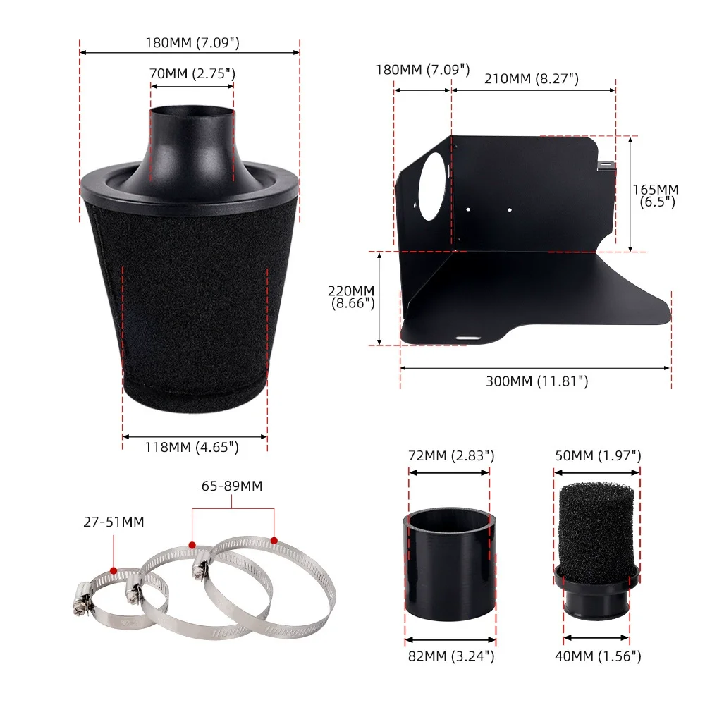 

Комплект губчатых воздушных фильтров A38L-70-150 для модификации автомобиля, тип «грибок», для повышения производительности двигателя