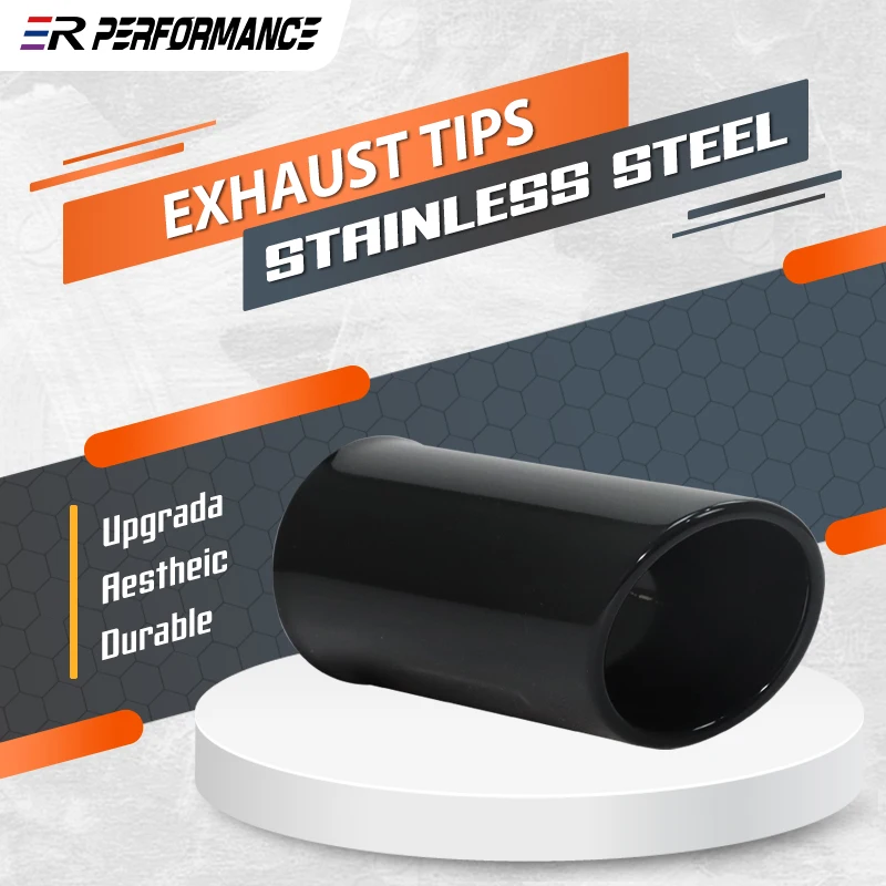 1 Piece High-quality With OEM Part Cars Accessories Trim 56mm Stainless Steel Exhaust Tailpipe Auto Modified Parts Muffler