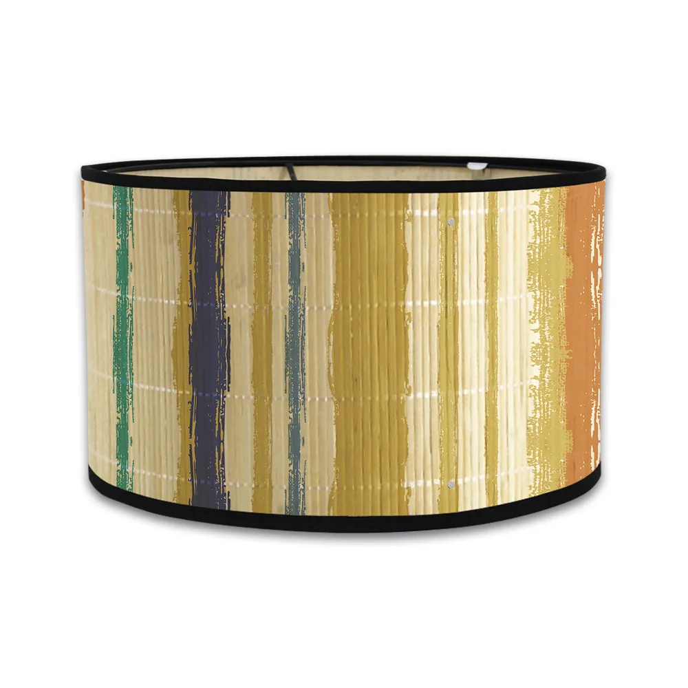Vertical Striped Bamboo Lampshade for Table Lamp Floor Lamp Lighting Fixture Accessory