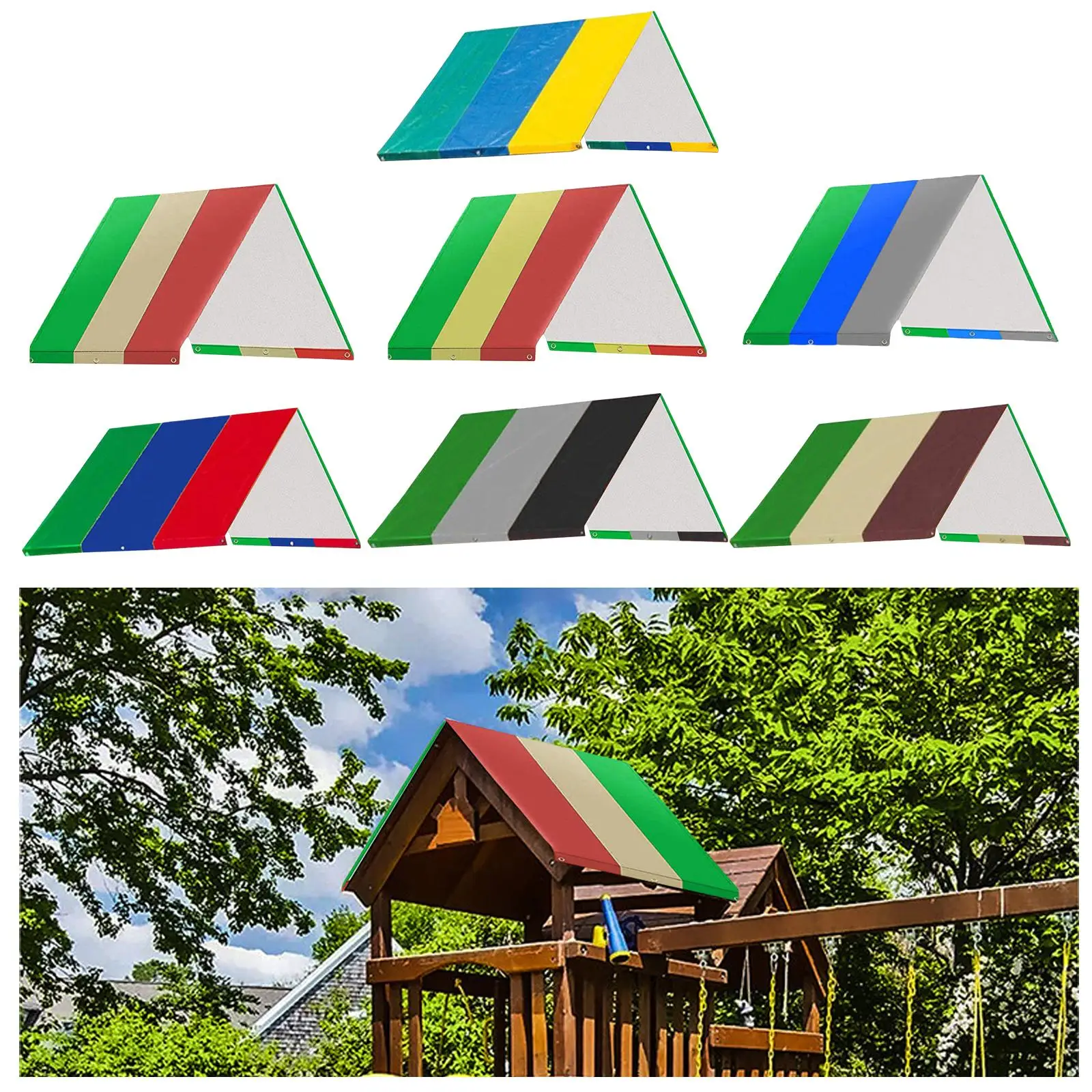 

Сменный брезент для качелей, защита от солнца, дождевик, уличный набор для качелей, навес для детской площадки, навес на крышу