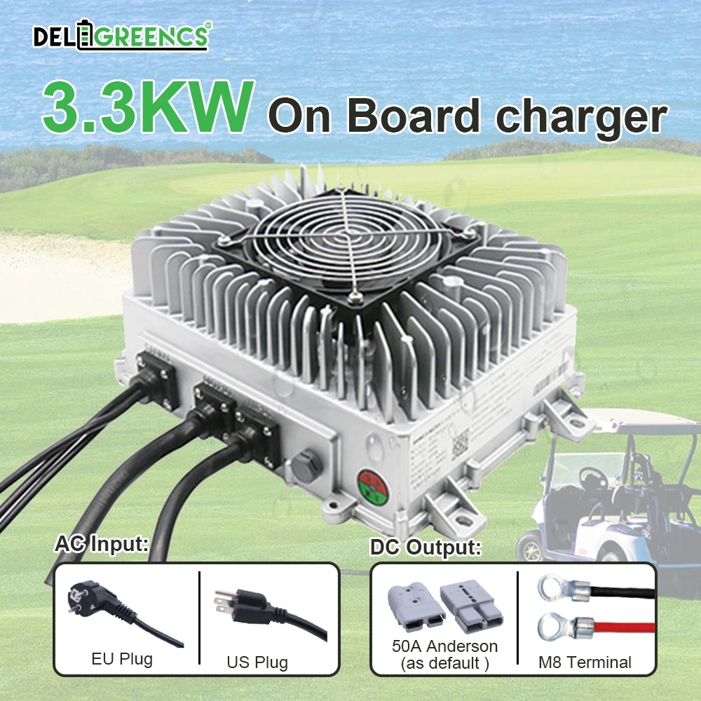 3.3KW Onboard Charger 48V 43A 84V 40A 72V 40A 96V 32A 144V 23A 312V 10A LiFePO4 Battery 1430 TC CAN Protocol Electric Vehicle