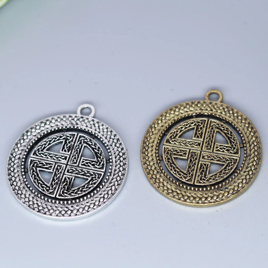 3Pcs/lot Sheild Knot Asatru Celtic Charm Pendant For DIY Necklace Earrings Handmade Jewelry Making