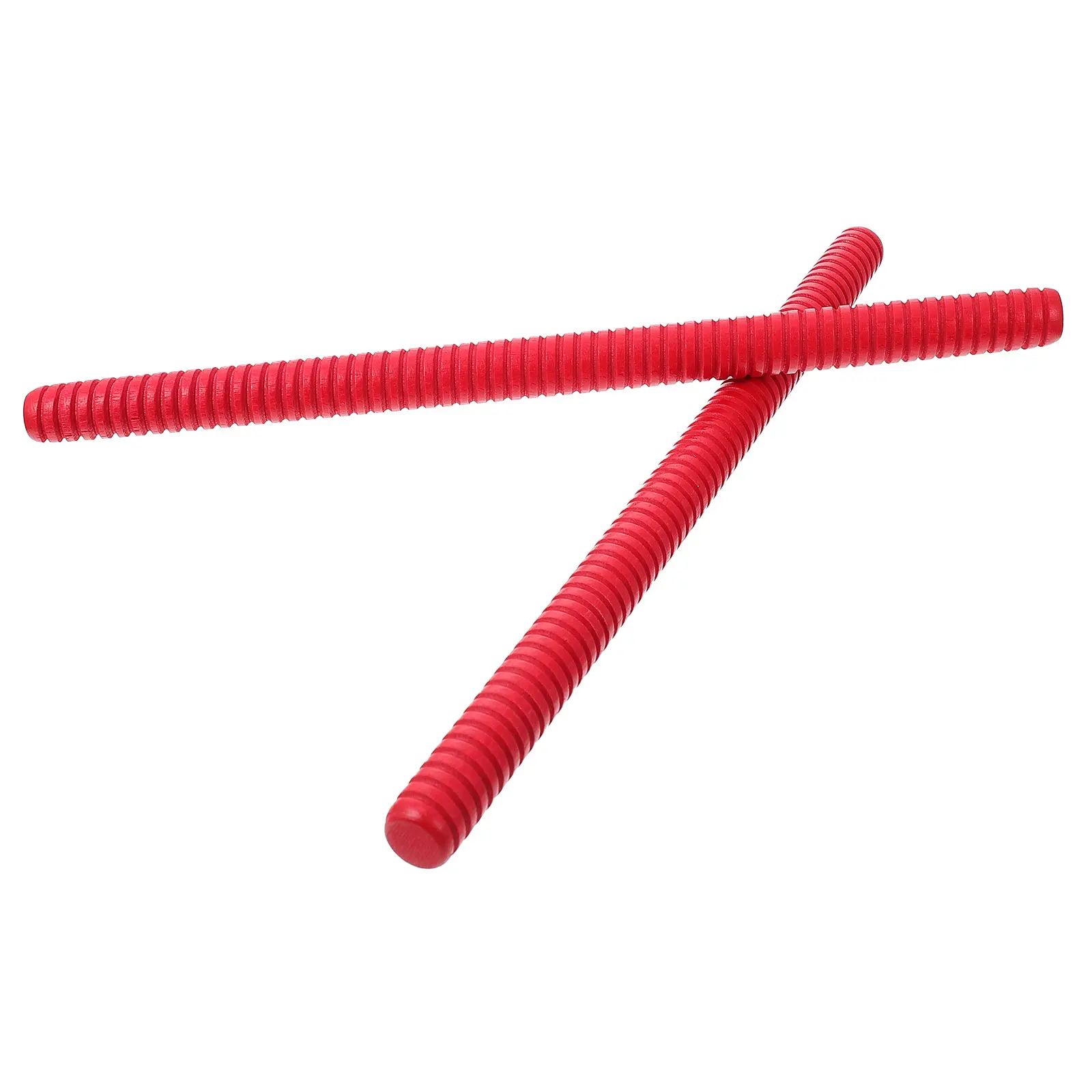 2 ชิ้น Rhythm Sticks สีแดงสดใสเด็กเครื่องดนตรีไม้ของเล่นปลอดภัยเด็กการศึกษาเครื่องมือมือสมอง